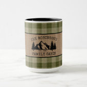 Familienaam Cabin Trees Sage Pset Burlap Big Mok (Midden)