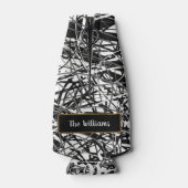 familienaam coole zwarte fles koeler (Achterkant)