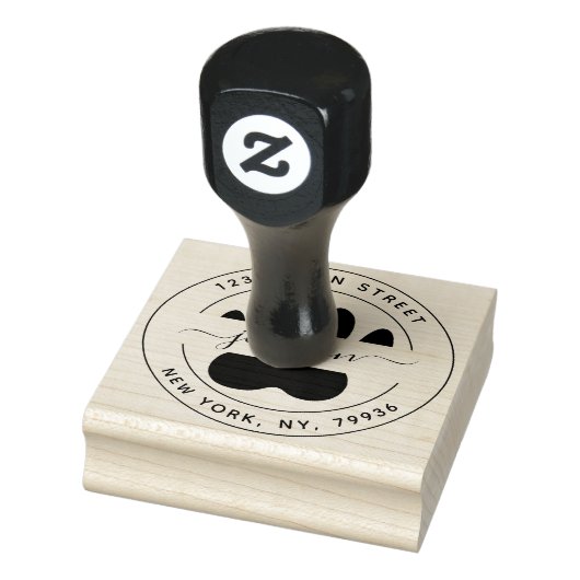 Familienaam, Creëer Uw Eigen Pauw Retouradres Rubberstempel (Stempel)