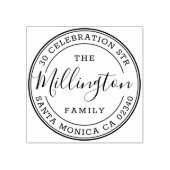 Familienaam | Creëer Uw eigen retouradres Rubberstempel (Afrduk)