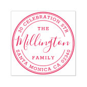 Familienaam | Creëer Uw eigen retouradres Zelfinktende Stempel (Design)