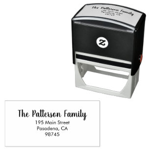 Familienaam Elegant Return Address Zelfinktende Stempel