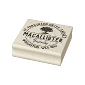 Familienaam en Adres met de Motif van de Boom Rubberstempel (Stempel)