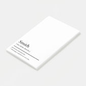 Familienaam en Motto Dictionary Definitie Aangepas Post-it® Notes (Schuin)