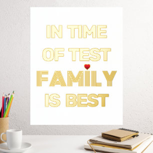 Familienaam en rood hartwit goud folie afdrukken