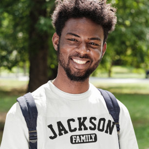 Familienaam Familienamenleving Monogram T-shirt