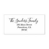 Familienaam Fancy Script Return-adres Zelfinktende Stempel (Design)