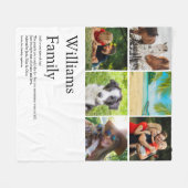 Familienaam Fotocollage Definitie Fleece Deken (Voorkant (Horizontaal))