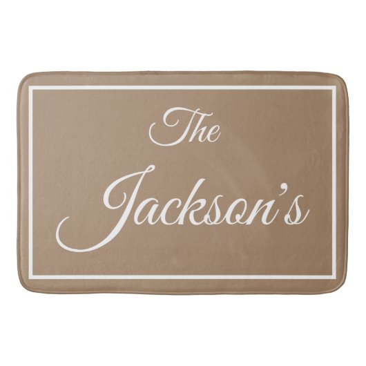 Familienaam gepersonaliseerd badmat (Voorkant)