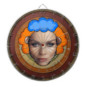 Familienaam Gepersonaliseerd Blauw Dartboard Dartbord (Voorkant)