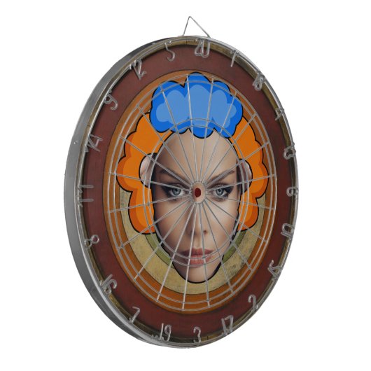 Familienaam Gepersonaliseerd Blauw Dartboard Dartbord (Voorkant Links)