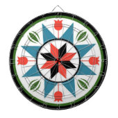 Familienaam Gepersonaliseerd Blauw Dartboard Dartbord (Voorkant)
