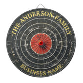 Familienaam Gepersonaliseerd Blauw Dartboard Dartbord (Voorkant)