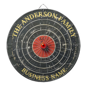 Familienaam Gepersonaliseerd Blauw Dartboard Dartbord