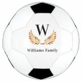 Familienaam gouden zwarte voetbal (Voorkant)