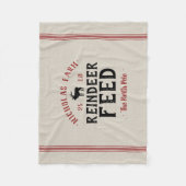 Familienaam Holiday Reindedarvoer Grain Sack Fleece Deken (Voorkant)