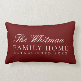Familienaam Home Red White Kussen