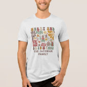 Familienaam Jaar Reünie Boho Floral Kerstmis Tri-Blend Shirt (Voorkant)