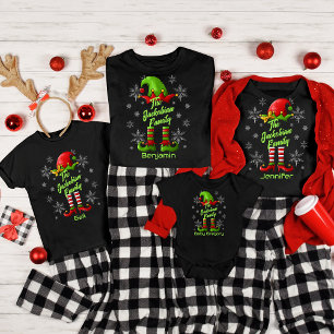 Familienaam Jaar Reünie Matching Christmas Elf T-shirt