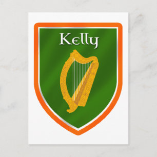 Familienaam Kelly familie crest kelly Briefkaart