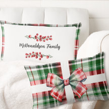 Familienaam Kerst Cadeau Plaid Rood Groen