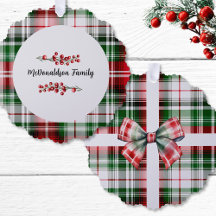 Familienaam Kerst Cadeau Plaid Rood Groen