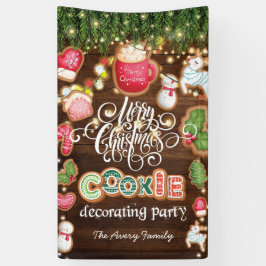 Familienaam Kerstkoekje Decoratieve Partij Spandoek