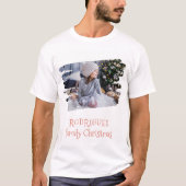 Familienaam Kerstmis Voeg foto's toe - Eigen hand T-shirt (Voorkant)