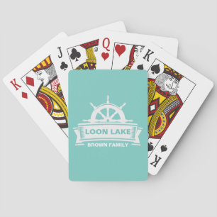 Familienaam Lake House Vacation Pokerkaarten