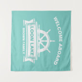 Familienaam Lake House Vacation Wandkleed (Voorkant (horizontaal))