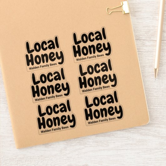 Familienaam Local Honey Jar Clear Sticker (Notitieboek)