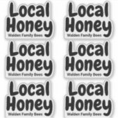 Familienaam Local Honey Jar Clear Sticker (Voorkant)