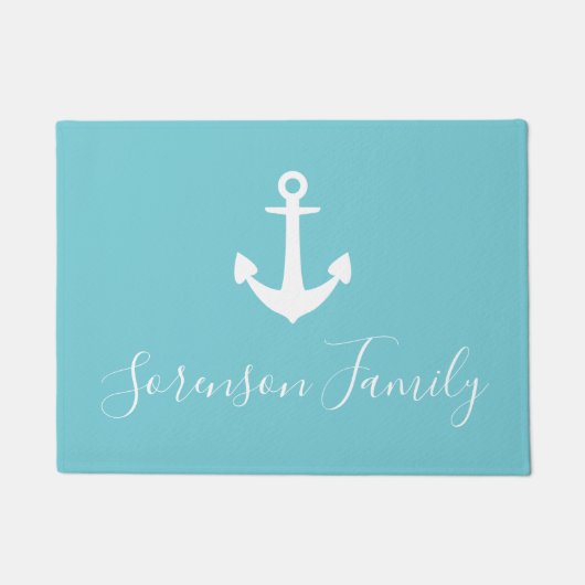 Familienaam Maritime Anchor Deurmat (Voorkant)
