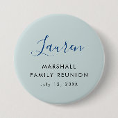 Familienaam Markering, minimalistisch Ronde Button 7,6 Cm (Voorkant)
