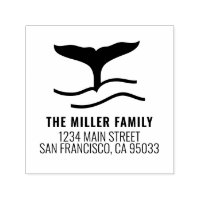 Familienaam Nautical Whale Tail Retouradres