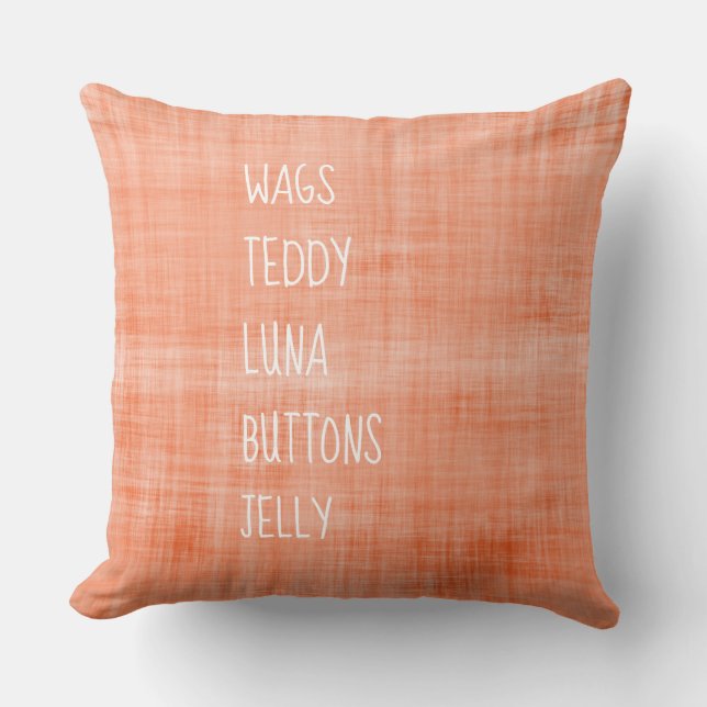 Familienaam PET Names Timeless Keepomwille Decor O Kussen (Voorkant)