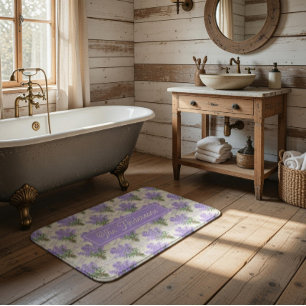 Familienaam Provence Lavendel Boeketten  Badmat