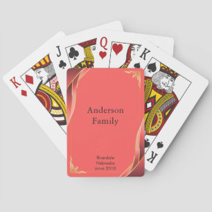 Familienaam Rode Chinese inspiratie Pokerkaarten