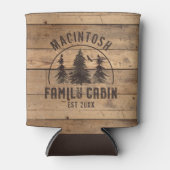 Familienaam Rustic Wood - Gepersonaliseerd Blikjeskoeler (Voorkant)