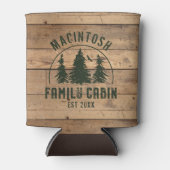 Familienaam Rustic Wood - Gepersonaliseerd Blikjeskoeler (Voorkant)