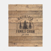 Familienaam Rustic Wood - Gepersonaliseerd Fleece Deken (Voorkant)