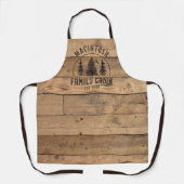 Familienaam Rustic Wood - Gepersonaliseerd Schort (Voorkant)