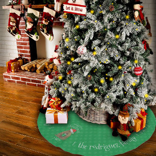 Familienaam Santa Gift Giving Armadillo Texas Kerstboom Rok