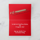 Familienaam  Scène Kerstmis Kaart (Binnen)