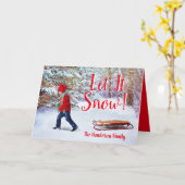 Familienaam  Scène Kerstmis Kaart (Gele Bloem)