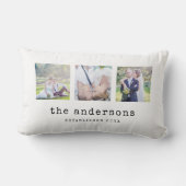 Familienaam Schrijfmachine Aangepaste Foto Collage Kussen (Achterkant)