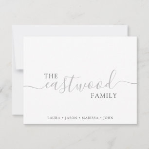 Familienaam Script Typografie Note Card Notitiekaartje