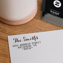 Familienaam Self-Ink Return Address Rubber Stamp Zelfinktende Stempel