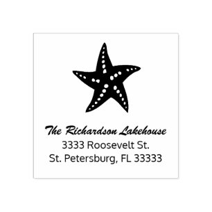 Familienaam Starfish Beach House Rubberstempel