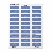 Familienaam Stijlvol Blauw Grijs Etiket (Full Sheet)